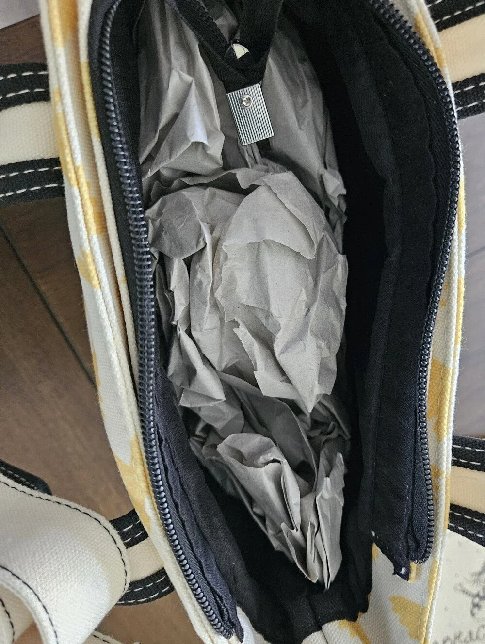 Cee Klein Canvas Pasta Motif Tote Bag NWT